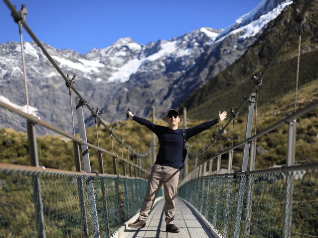 沿途的Muelle冰河與雄偉的庫克山相伴，讓眼前的全景美不勝收、視野無敵，直到現在那庫克山國家公園中的新鮮空氣，仍讓我瞬間提升，真的是不虛此行！